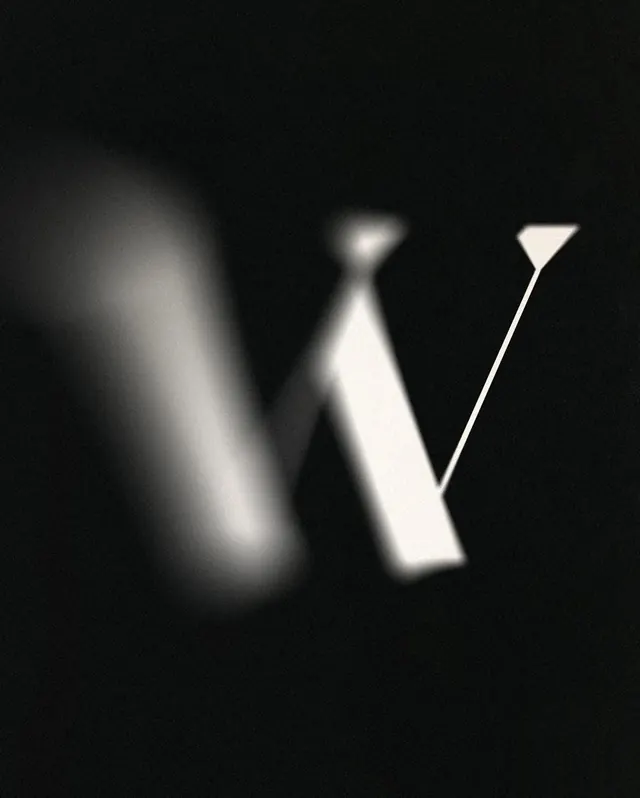 Abstract Monogram Motion Still, minimal, abstract, high-contrast