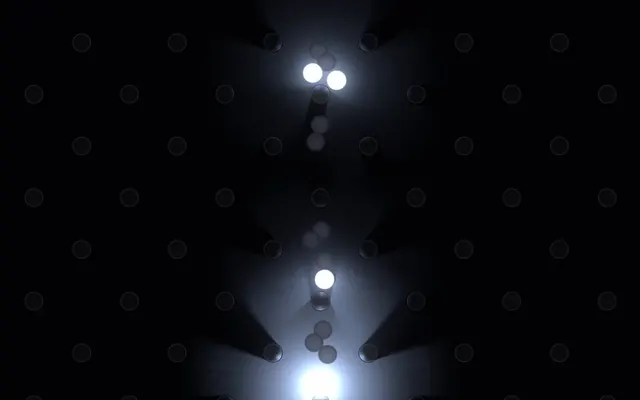 Illuminated Plinko, abstract, dark