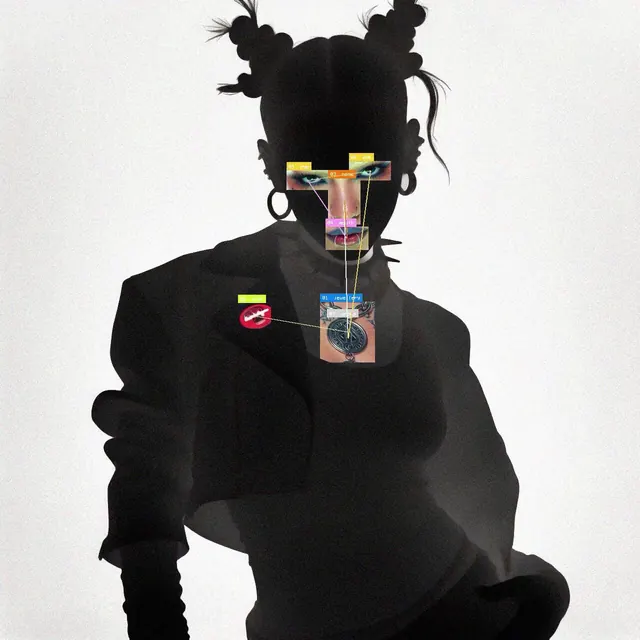 AI Avatar Character, abstract, y2k, vibrant