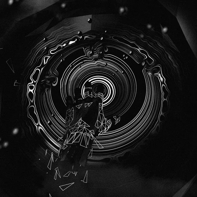 Abstract Concentric Motion Graphic, abstract, brutalist, monochrome