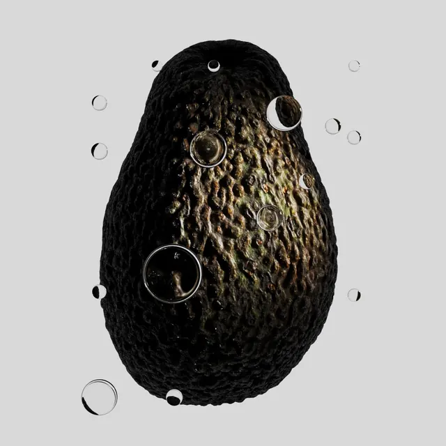Ingredient photography and motion study carousel (slide 5), photographic, 3d-render, dark