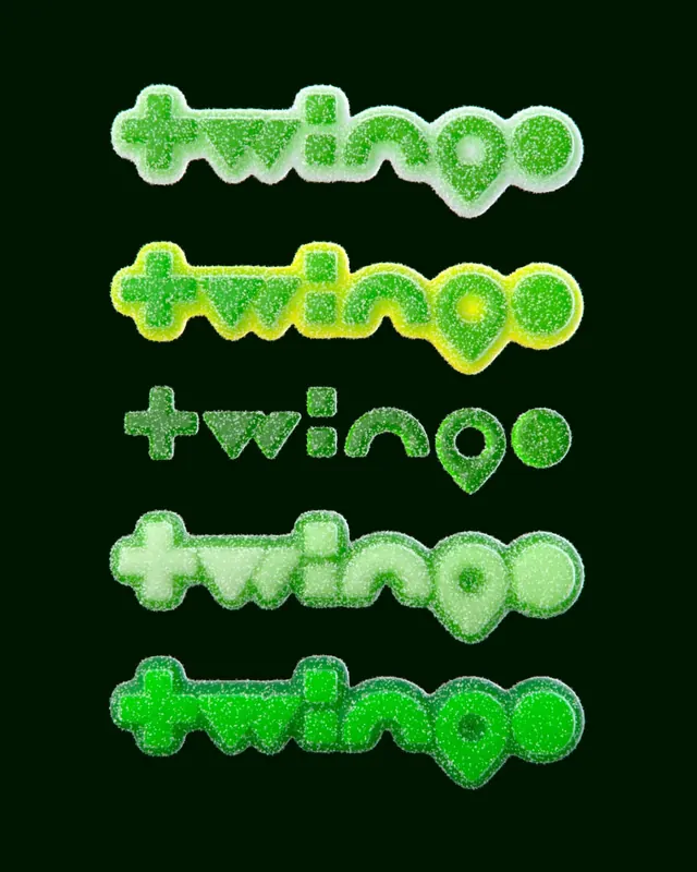 Renault Twingo product and visual exploration campaign (slide 8), playful, 3d-render, vibrant