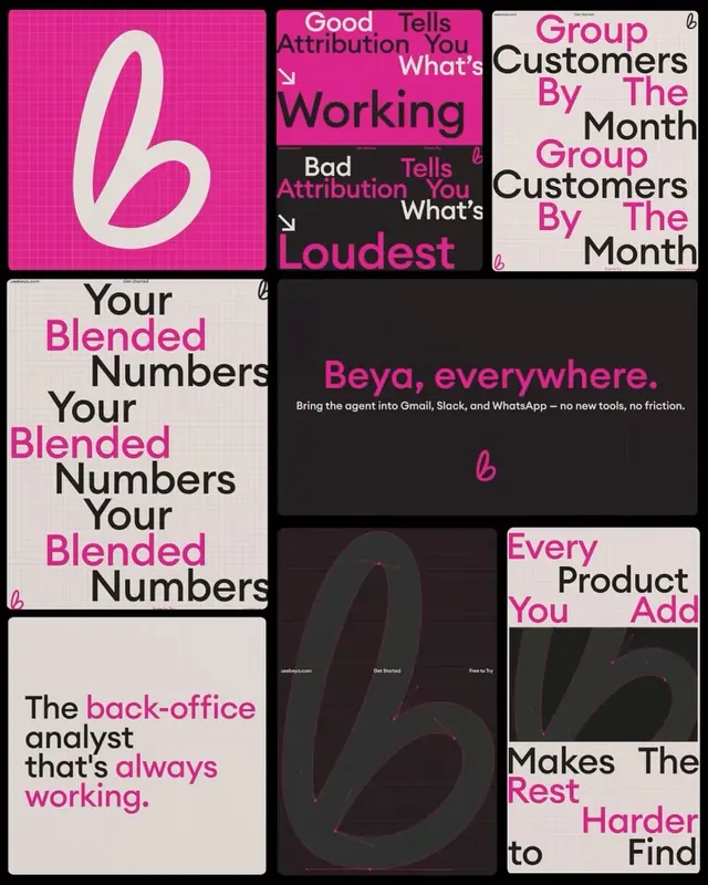 Beya product animation series with kinetic typography (slide 4), typographic, cinematic, vibrant