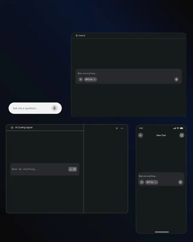 Growth engine dark carousel with line icons and flow diagrams (slide 6), dark-mode, technical, dark