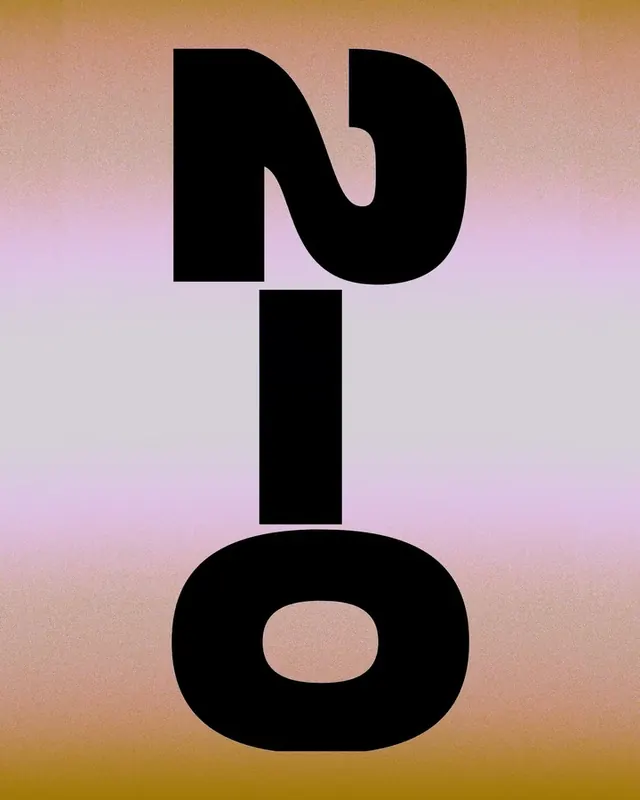 Stacked letterforms and Goal motion test (slide 1), typographic, gradient-heavy, vibrant