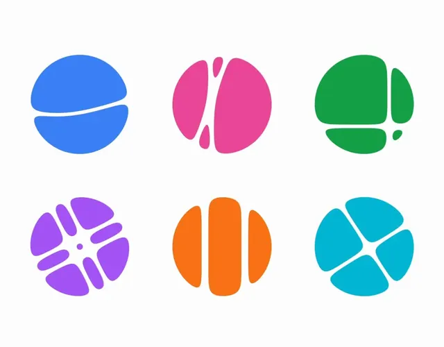 Animated Logo Mark Explorations, geometric, abstract, vibrant