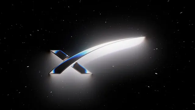 SPCX Logo Warp Speed, minimal, dark