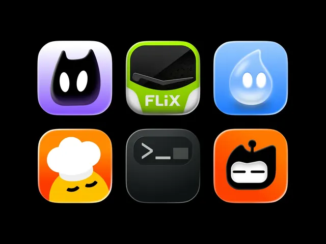 Animated App Icons, playful, dark