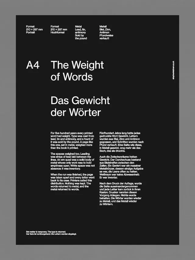 The Weight of Words, minimal, dark