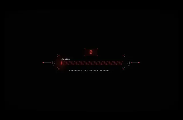 FUI Loading Animation, geometric, dark