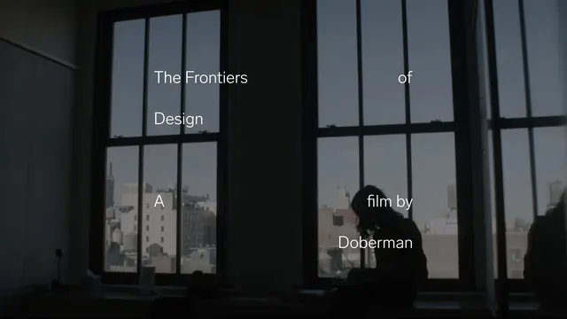 Film title card typography design, editorial, dark-mode, dark