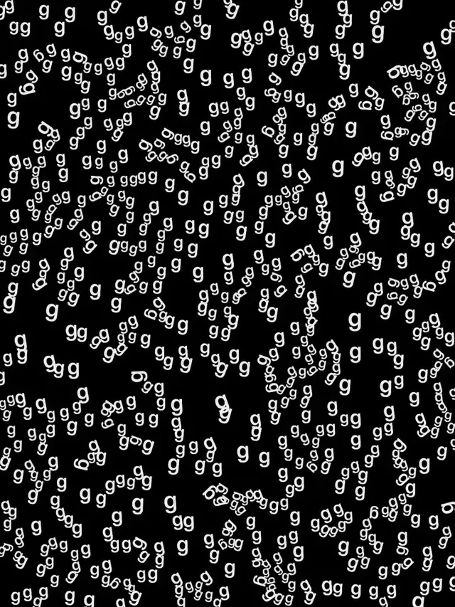 G, abstract, monochrome
