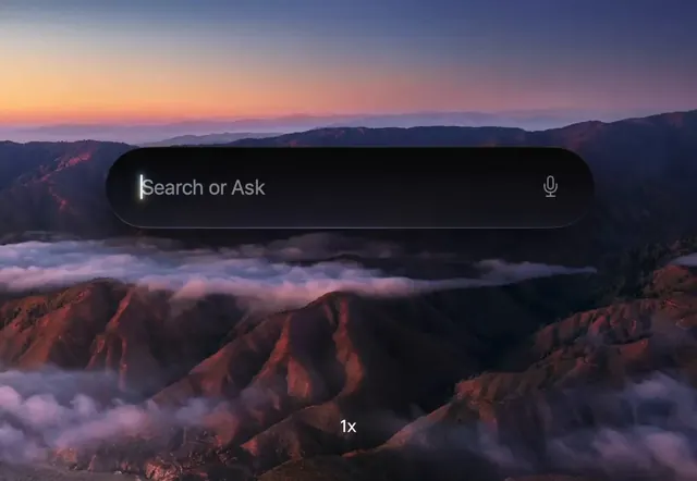 Search to Siri macOS, minimal, glassmorphism, dark