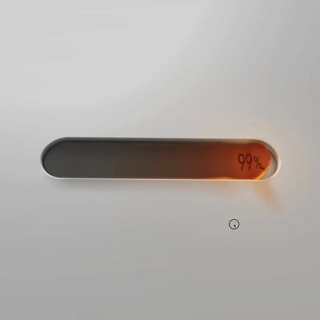 Jelly Slider, 3d-render, organic, monochrome