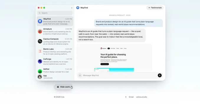 Portfolio Theme Transition, minimal, dark