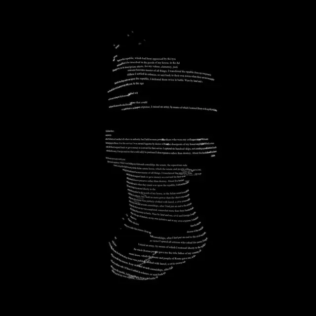 Type Face, minimal, dark