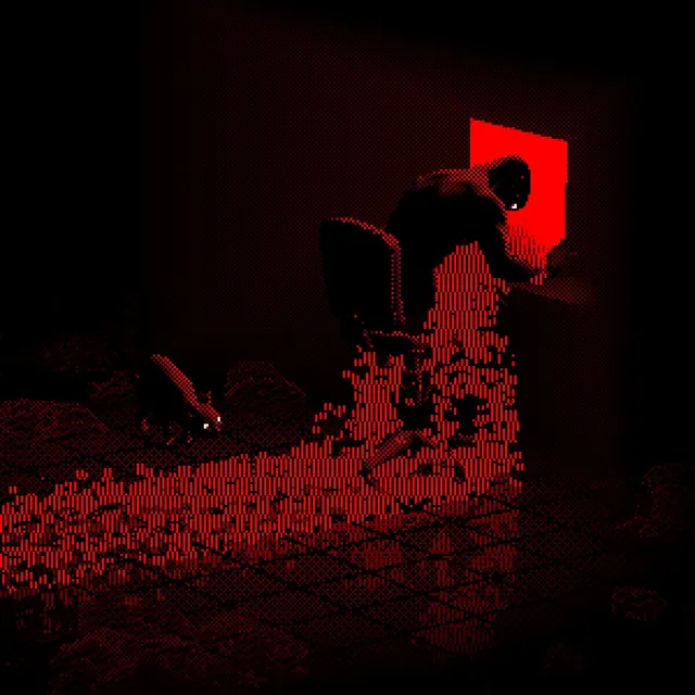 Portal Dither Study, abstract, dark