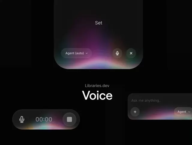 Voice Glow Effect, abstract, minimal, dark