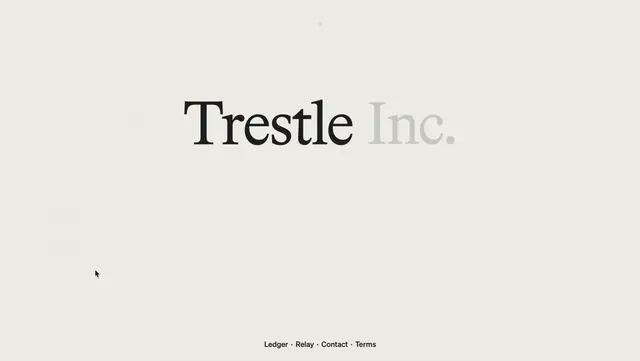 Trestle Inc., minimal, monochrome