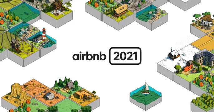 Airbnb OG card, illustrated, minimal, light