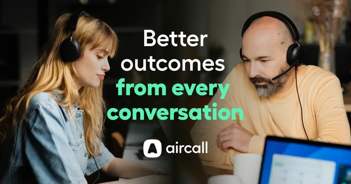 Aircall OG card, photographic, corporate-clean, cool
