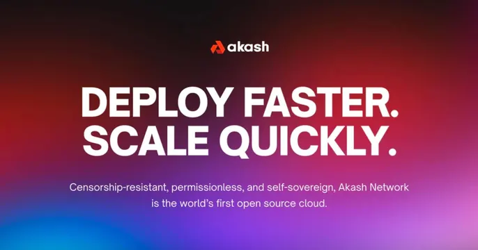 Akash OG card, gradient-heavy, dark-mode, vibrant
