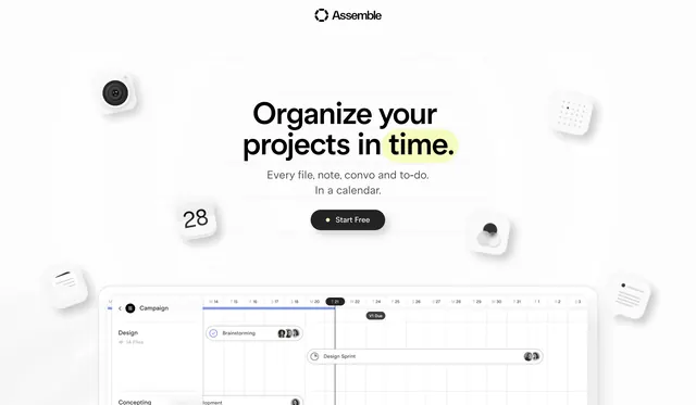 Assemble OG card, minimal, light-mode, light