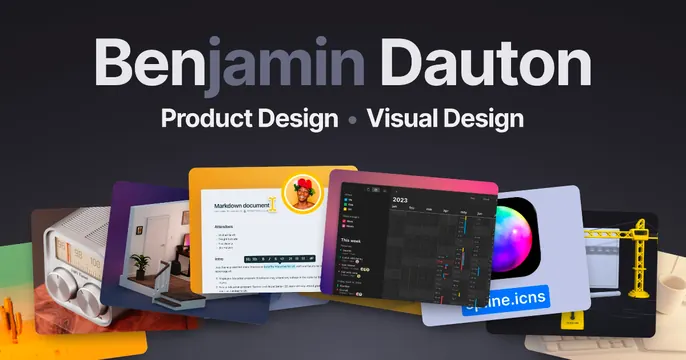 Benjamin Dauton OG card, dark-mode, minimal, dark