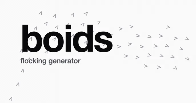 boids OG card, minimal, swiss, light