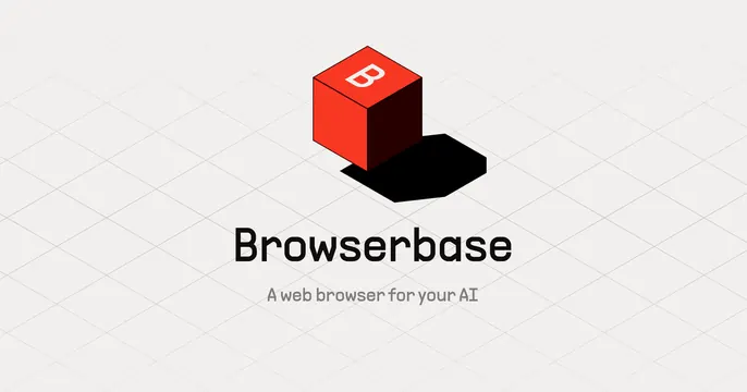 Browserbase OG card, minimal, 3d-render, light
