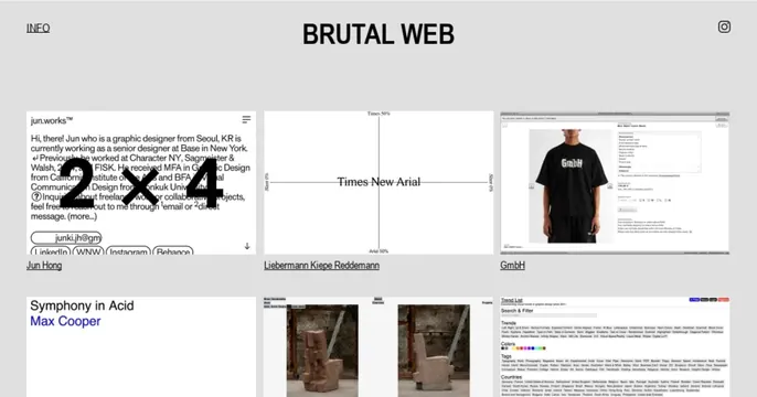 Brutal Web OG card, brutalist, swiss, light
