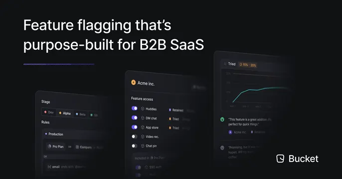 Bucket OG card, dark-mode, minimal, dark