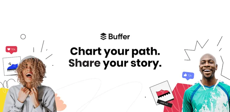 Buffer OG card, light-mode, playful, light