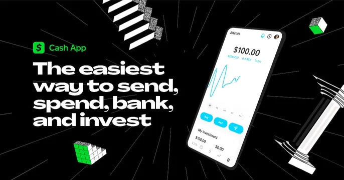 Cash App OG card, dark-mode, 3d-render, dark