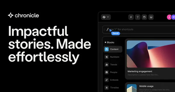 Chronicle OG card, dark-mode, minimal, dark
