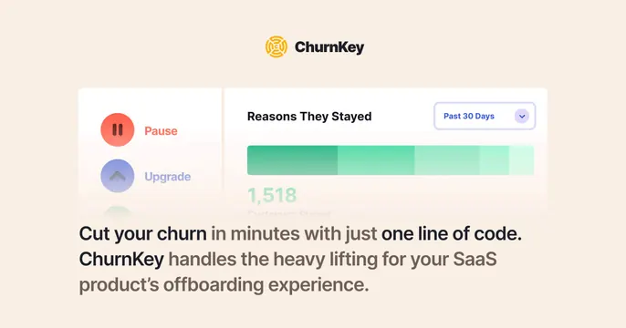 Churnkey OG card, light-mode, minimal, light