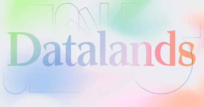 Datalands OG card, minimal, editorial, light