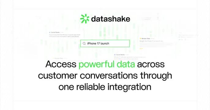 Datashake OG card, light-mode, minimal, light