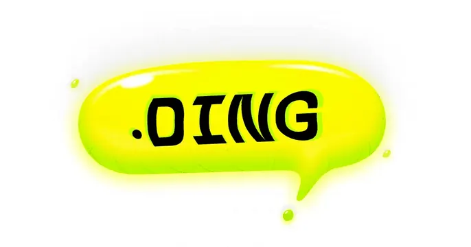 Ding OG card, y2k, 3d-render, light
