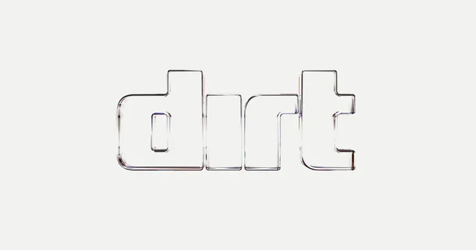 Dirt OG card, minimal, monochrome, light