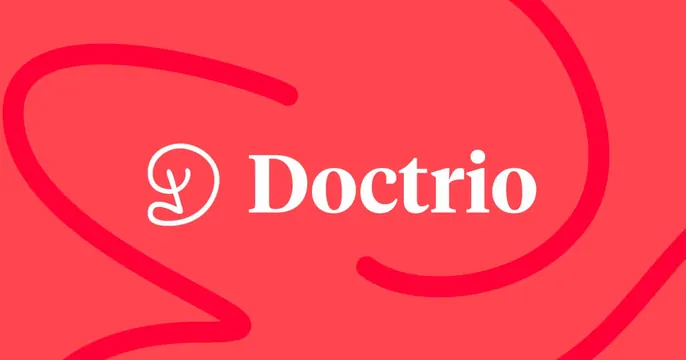 Doctrio OG card, minimal, editorial, vibrant