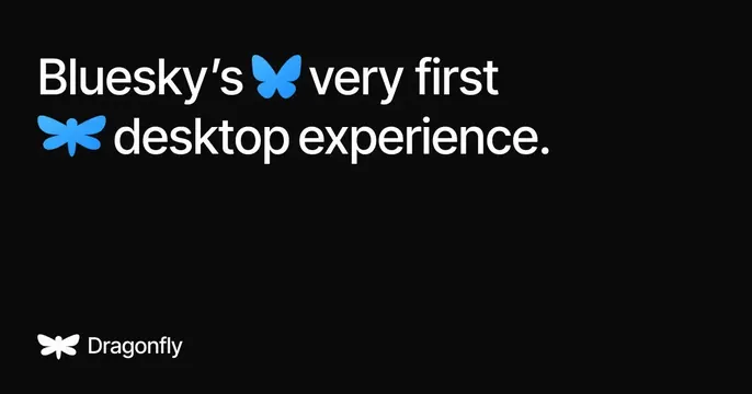 Dragonfly OG card, minimal, dark-mode, dark