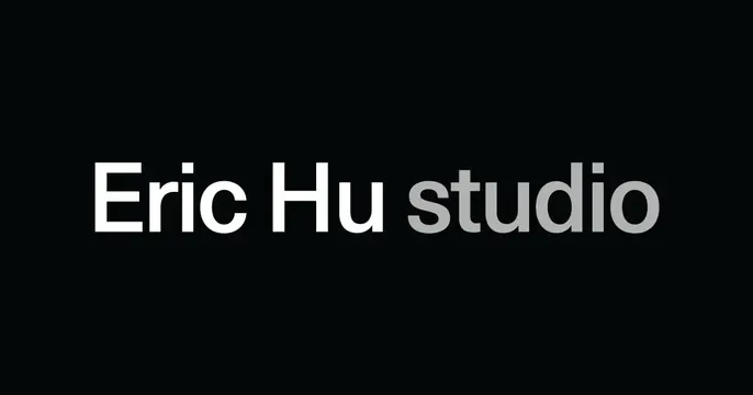 Eric Hu Studio OG card, minimal, dark-mode, dark