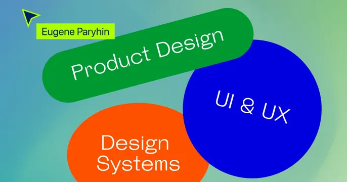 Eugene Paryhin OG card, playful, gradient-heavy, vibrant