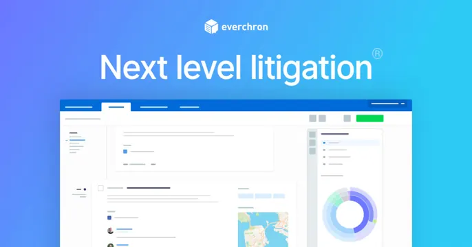 Everchron OG card, gradient-heavy, corporate-clean, cool