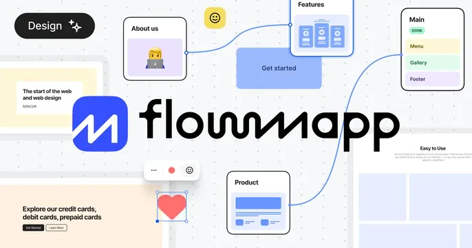 Flowmapp OG card, light-mode, playful, light