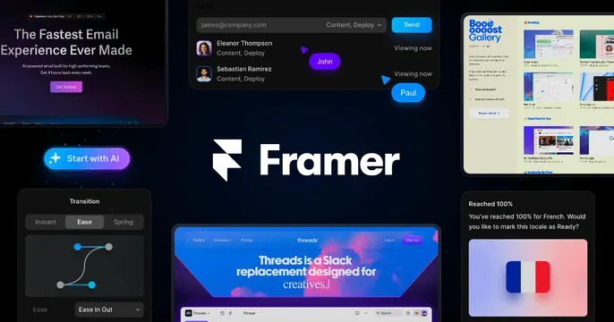 Framer OG card, dark-mode, gradient-heavy, dark