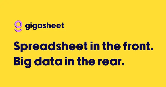 Gigasheet OG card, minimal, light-mode, vibrant