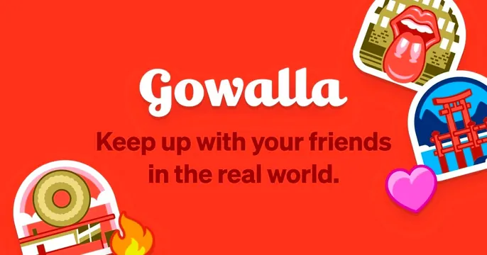 Gowalla OG card, playful, illustrated, vibrant
