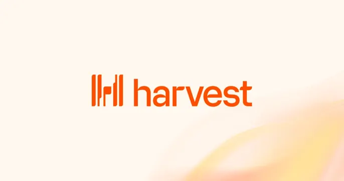 Harvest OG card, minimal, light-mode, light
